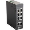 D-Link DIS 100E-8W - Switch - nicht verwaltet - 8 x 10/100 - an DIN-Schiene montierbar, wandmontierbar - Gleichstrom