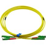BlueOptics Duplex LWL Patchkabel, E2000-APC/E2000-APC, 3 Meter, Singlemode E9/125Âµm, G.657.A1, OS2, Eingangsdämpfung: unter 0.2dB, Markenfaser, LSZH gelb, 3.0mm Tube, Keramik Ferrule, inkl. Messprotokoll (SFP3838BU3MM)