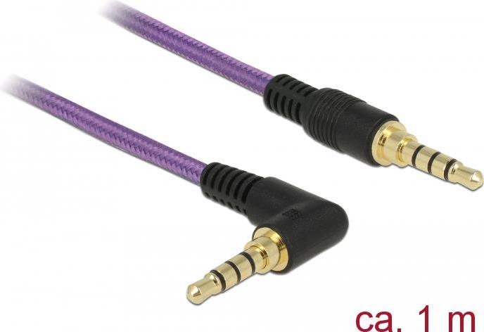 DeLOCK Audiokabel 4-poliger Mini-Stecker (M) bis 4-poliger Mini-Stecker (M) gewinkelt (85611)