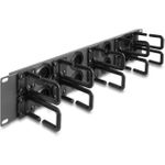 Delock 66746 19'' Kabelmanagement Rangierpanel 10 Bügel 1 HE dunkelgrau (66746)
