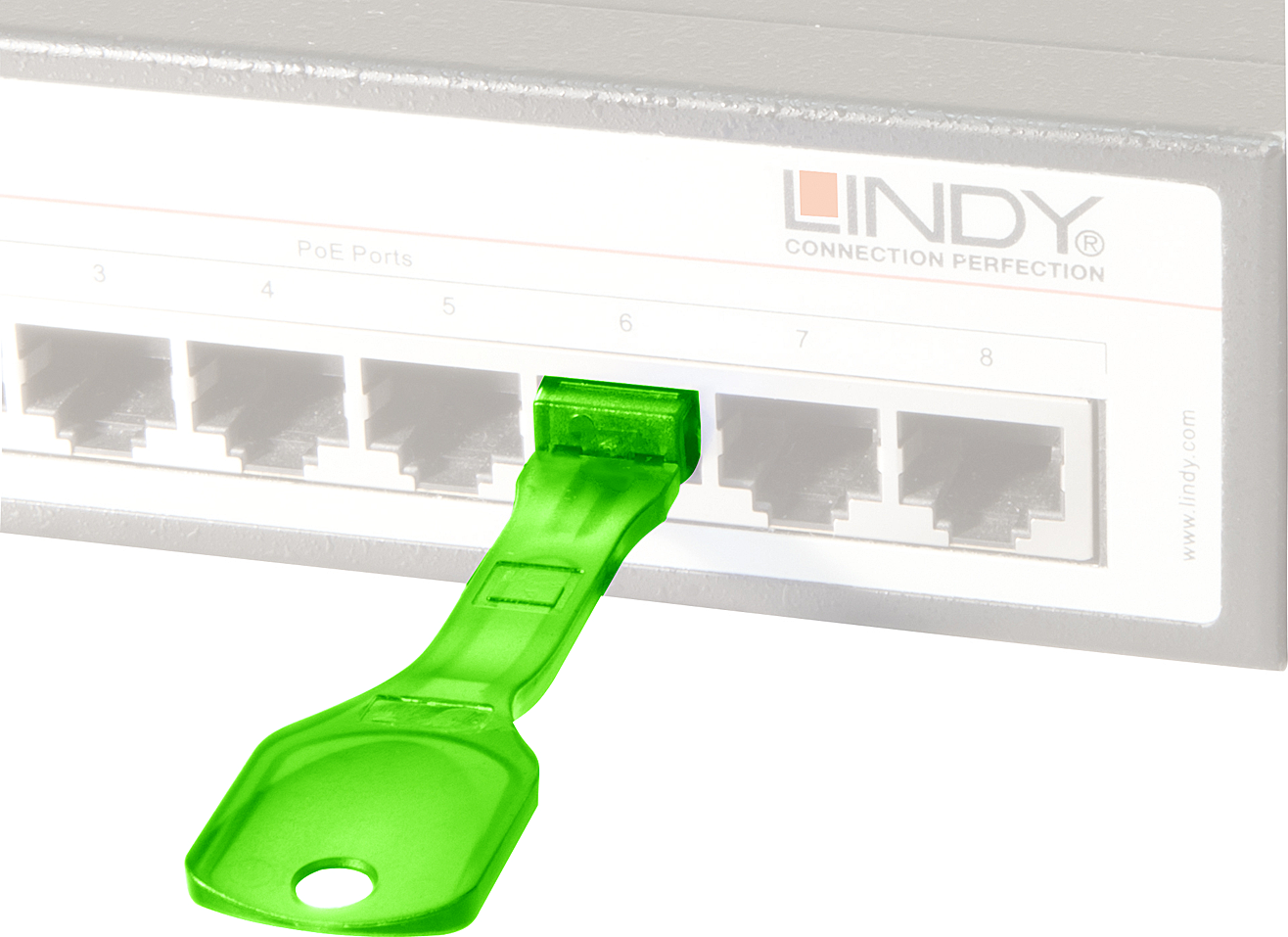 LINDY LAN port blocker with key (40472)