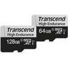 Transcend 350V - Flash-Speicherkarte (SD-Adapter inbegriffen) - 64 GB - UHS-I U1 / Class10 - microSDXC UHS-I