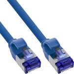 InLine® Patchkabel Slim, Cat.6A, S/FTP, TPE (LSZH) flexibel, PoE, blau, 1,5m (74914B)