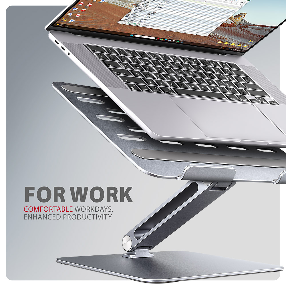 AXAGON STND-LQ Notebook-Ständer 10"–17,3" Silber