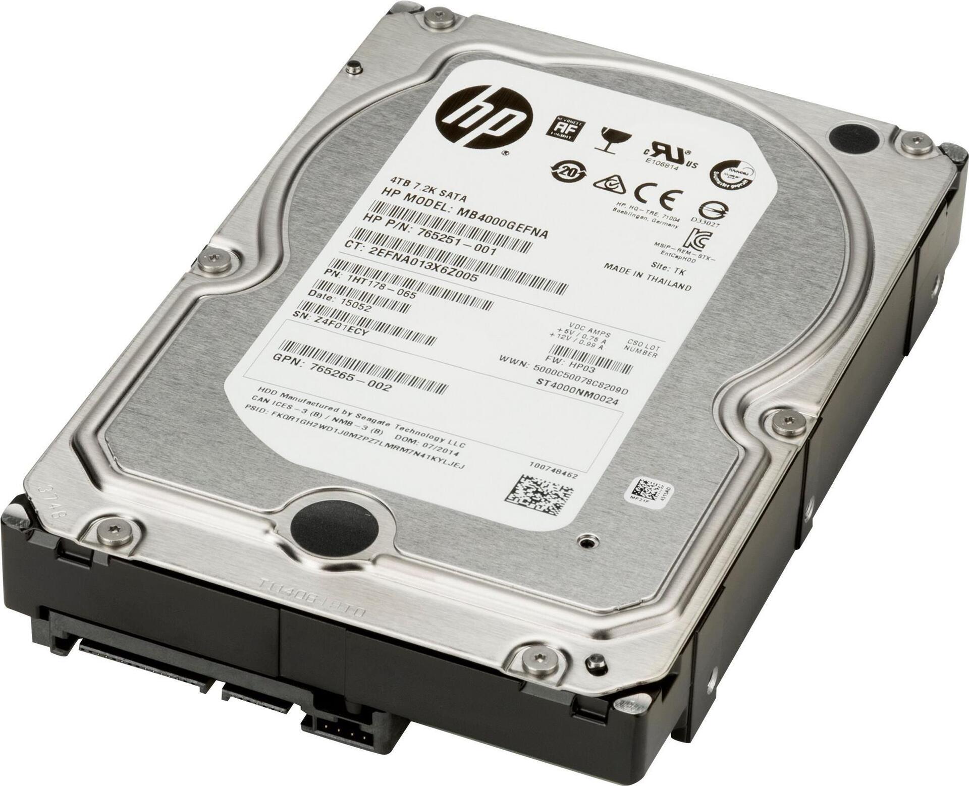 Hewlett Packard HP 4TB SATA 7200 HDD F/ DEDICATED HP WORKSTATION (K4T76AA)