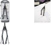 EBERHARD FABER Schnellverstellzirkel mit Gelenken, anthrazit beidseitig abknickbare Schenkel, mit Mitteltriebsspindel, - 1 Stück (571710)