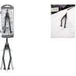 EBERHARD FABER Schnellverstellzirkel mit Gelenken, anthrazit beidseitig abknickbare Schenkel, mit Mitteltriebsspindel, - 1 Stück (571710)