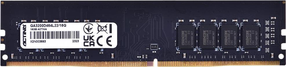 Pamiec ACTINA DDR4 16GB PC4-25600 (3200MHz) CL22 (GA3200D464L22/16G)