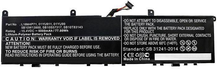 CoreParts Laptop Battery 77Wh Li-Pol 15.4V 5000mAh Black 01YU911 (01YU911-CP)
