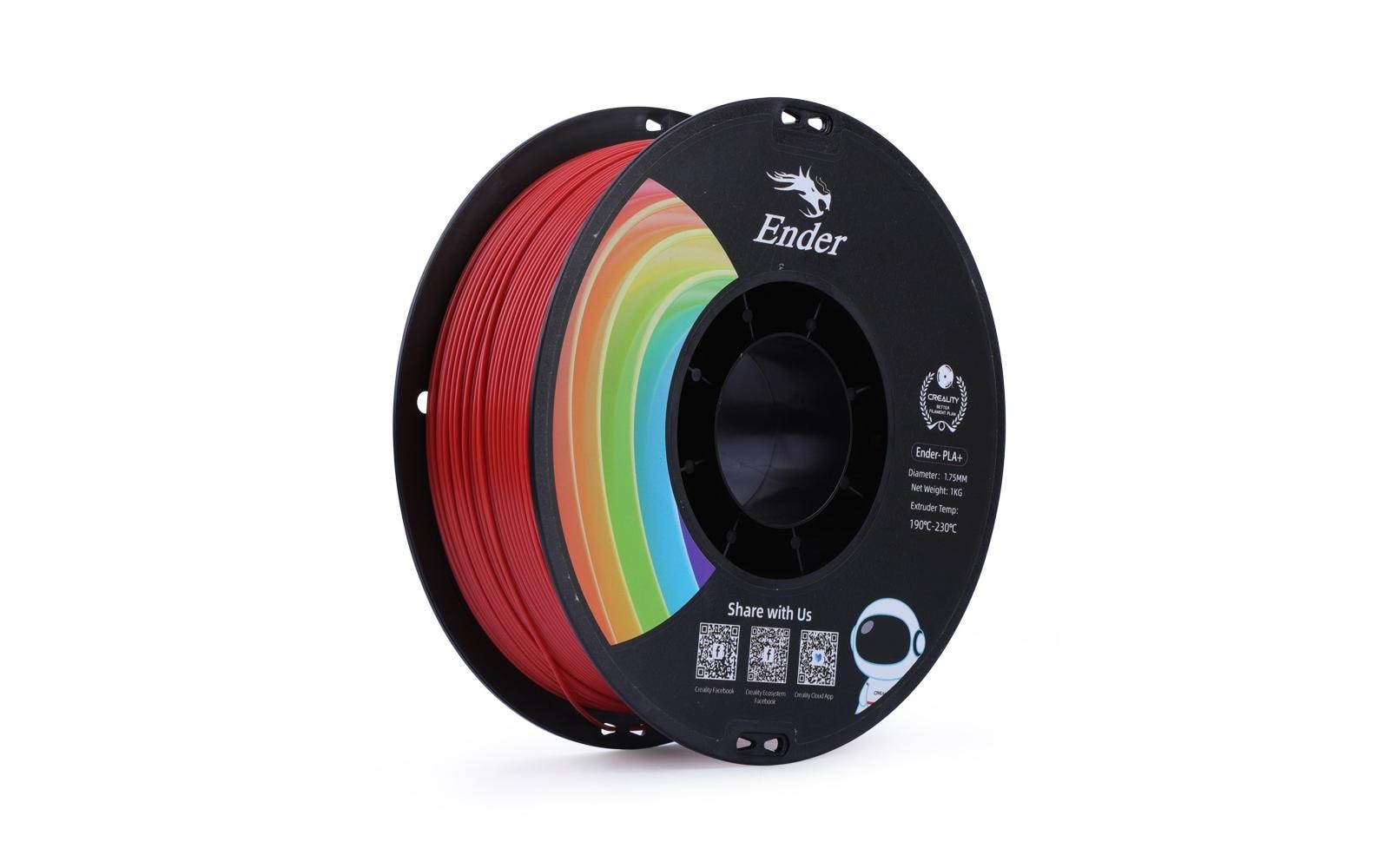 Creality PLA+ 3D-Druck Filament 1,75 mm 1 kg Rot