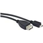 Lanberg USB Micro M ->USB-A F 2.0 Kabel OTG sw OEM (OEM-0006)