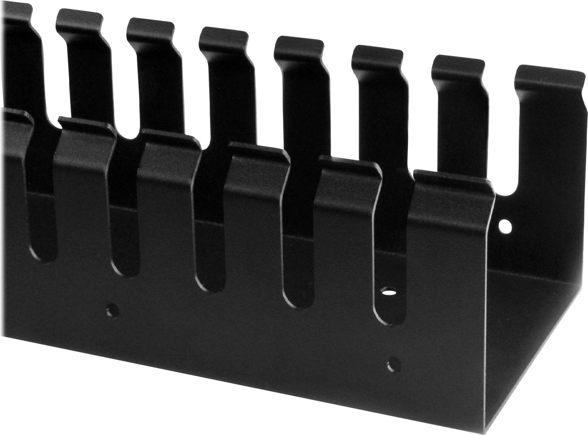 StarTech.com Vertikaler Kabelordner mit Finger Duct 0U 1,8 m 40U Schwarz