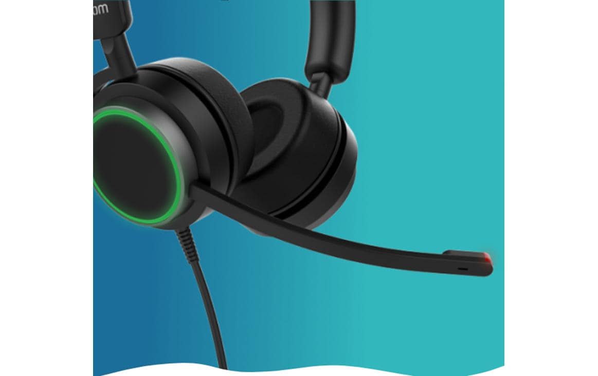 Snom A330D Kabelgebundenes On-Ear-Headset Duo USB/3,5 mm Schwarz