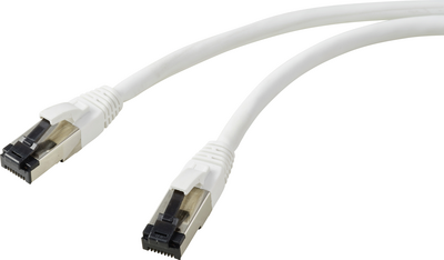 Renkforce RF-7106494 RJ45 Netzwerk Patchkabel CAT 8.1 S/FTP 3.00 m Weiß 1 St. (RF-7106494)