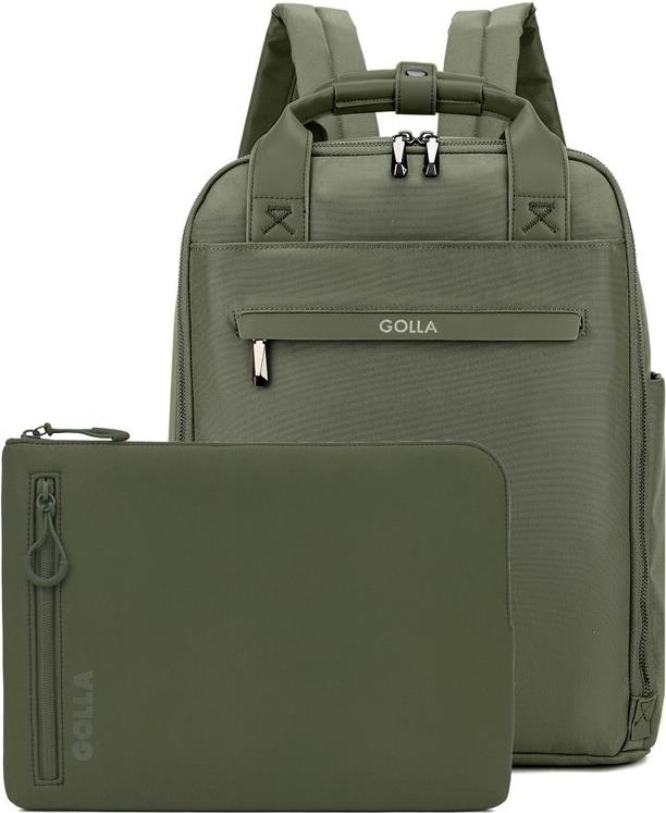 Golla Set aus Rucksack und Laptop-Sleeve 14 Zoll, Grün (76466)