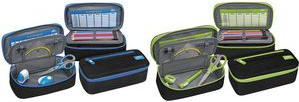 WEDO Schlamper-Etui mit Innenklappe & Stundenplan, blau das Stauwunder, unbestückt, aus Polyester, doppelstöckig, - 1 Stück (242 43010)