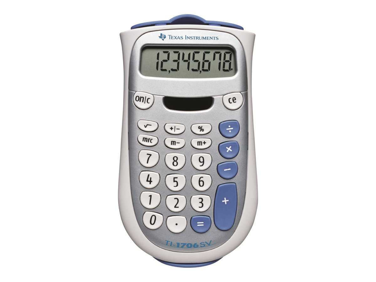 Texas Instruments TI-1706 SV Taschenrechner 8-stellig Silber, Weiß