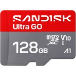 SanDisk Ultra GO microSDXC 128 GB UHS-I V10 A1 bis 190 MB/s Lesegeschwindigkeit