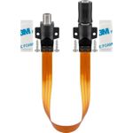 Wentronic Goobay Wasserdichte SAT Fensterdurchführung, extrem flach (0,3mm), Braun-Schwarz, 0.2 m - F-Buchse <=> F-Buchse (71408)