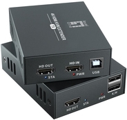 LevelOne HDMI over Cat.5/6 Extender kit 4K 100m schwarz (HVE-8111)