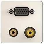 KIND Konnect design - VGA, 7454000551 Video,Audio Blende 1/2 Kabelpeitsche ws 1 (7454000551)