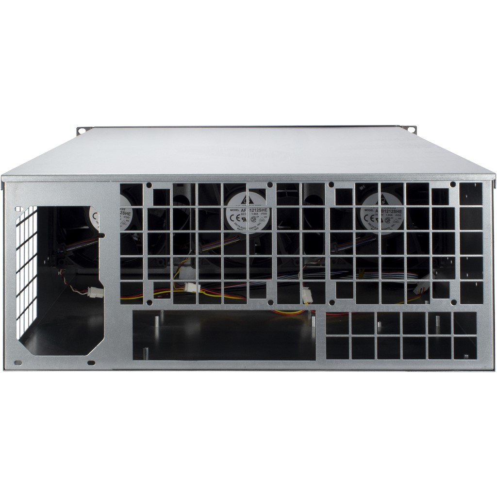 Inter-Tech 4W2 Mining Rack 4U Computer-Gehäuse ATX Stahl Schwarz, Grau