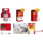 3M Scotch Klebefilm Crystal Clear 600, 19 mm x 25 m kristallklar, leidchtes und geräuschloses Abrollen, - 1 Stück (6-1925R3)