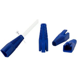 LogiLink Knickschutztülle für RJ45 Stecker, kürzbar, blau aus PVC 95A, für Kat.5, Kat. 6 oder Kat.6A RJ45 Stecker, - 1 Stück (MP0059)