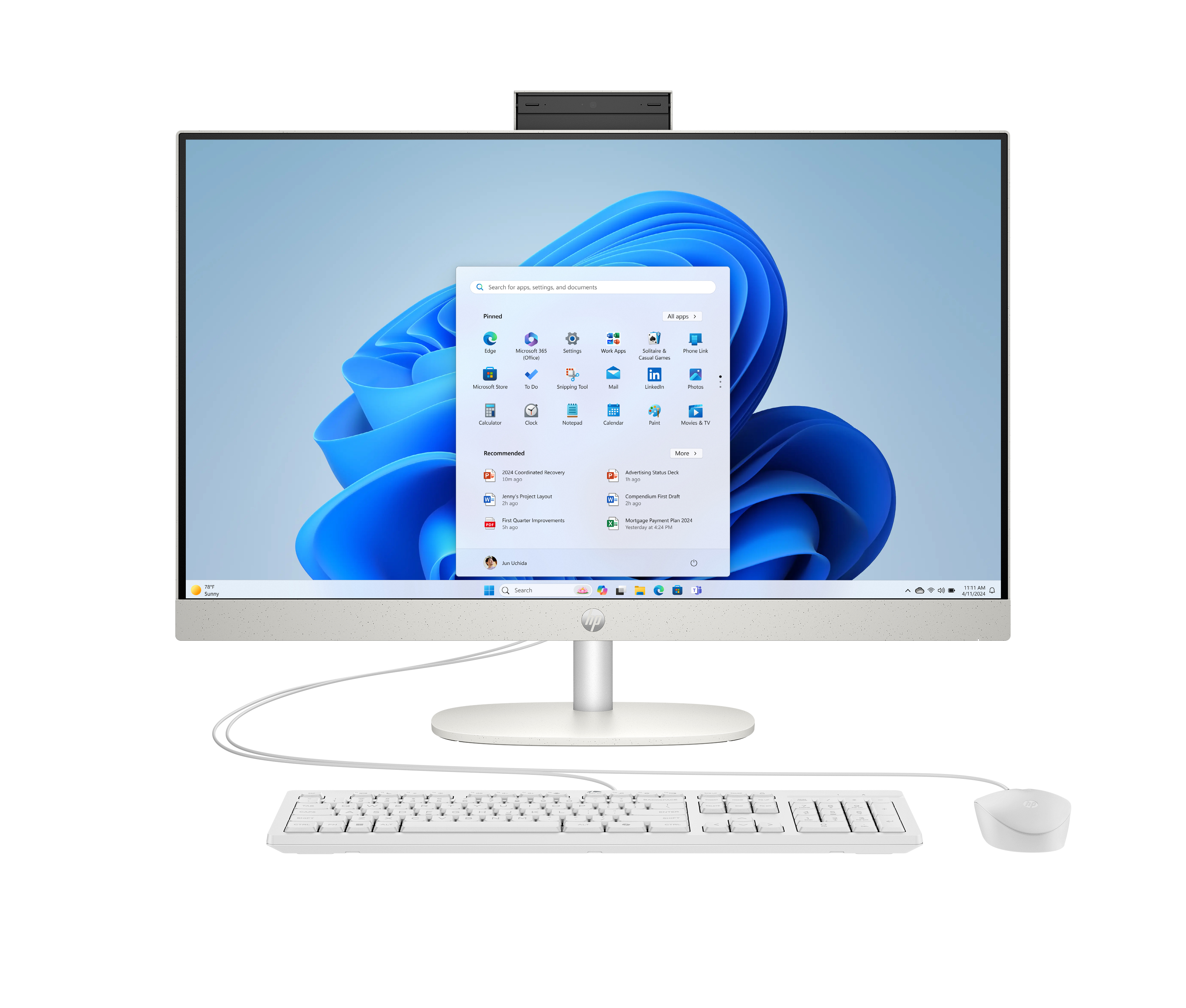 HP AI 27-cr2275ng 27" All-in-One PC Intel Core Ultra 7 255U 16 GB RAM 512 GB SSD Shell White