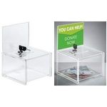 sigel Aktionsbox, Acryl (B)150 x (T)150 x (H)220 mm glasklar, UV-beständig, abschließbares Zylinderschloss, - 1 Stück (VA151)