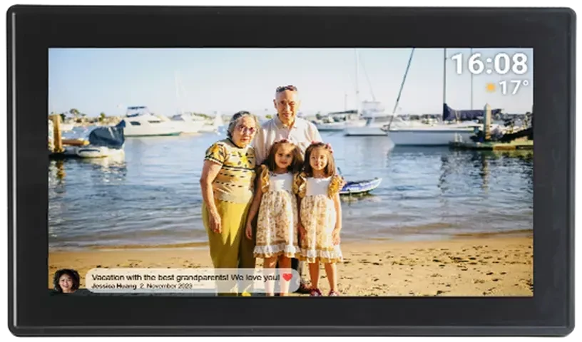 Inter Sales PFF?1515B 119101050080 Digitaler Bilderrahmen – 39,6 cm (15,6") – 1920x1080 – IPS Touch – WLAN – Frameo – 16 GB – Schwarz