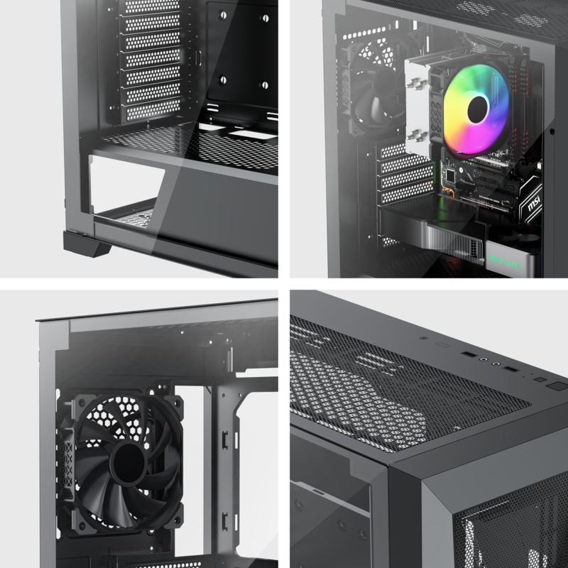 Xilence Xilent X X912.ARGB Mid Tower Schwarz