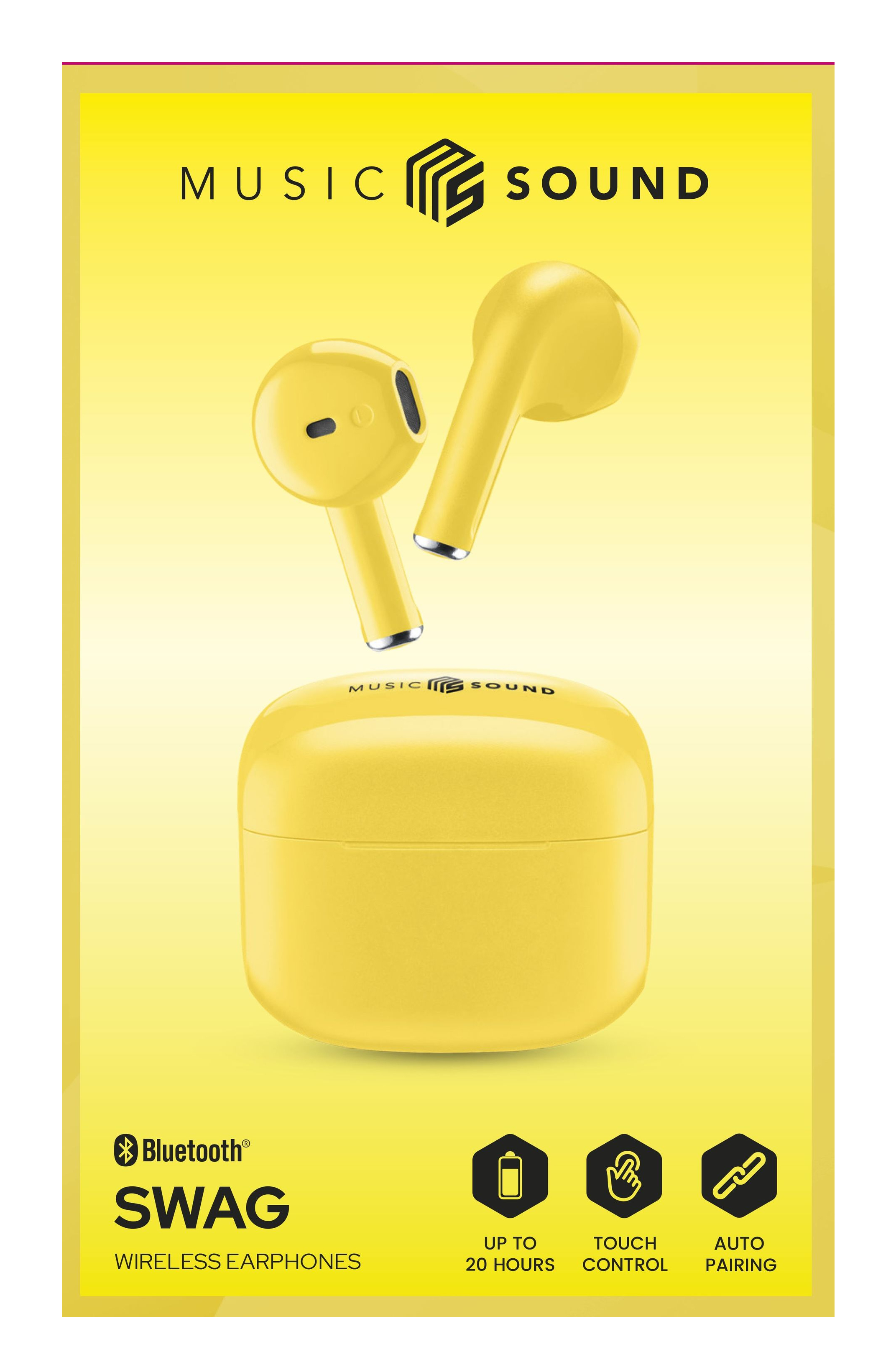 Cellularline Swag True Wireless In-Ear Kopfhörer Gelb
