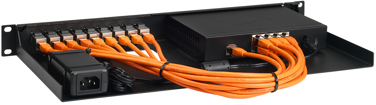 Rackmount.IT RM-SW-T11I Rackmount-Kit für SonicWall TZ270W/TZ370W/TZ470W Schwarz