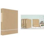 ELBA Ringbuch Touareg, DIN A4, beige, 4-Ring aus Hartkarton, Rückbreite: 35 mm, Ringdurchmesser 25 mm (463040-07)