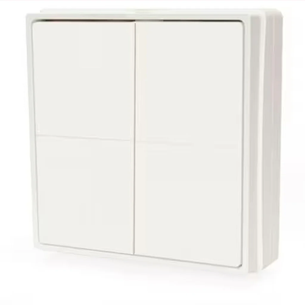 Shelly Blu ZB Wall Switch 4 - 4-fach Wandtaster Bluetooth Zigbee Batterie Weiß