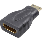 SpeaKa Professional HDMI Adapter [1x HDMI-Stecker C Mini - 1x HDMI-Buchse] Schwarz vergoldete Steckkontakte (SP-7869908)