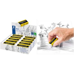 STAEDTLER Kunststoff-Radierer Noris, weiß, 20er Display mit Schiebe-Manschette in gelb/schwarz, einzeln in - 20 Stück (526 N20)