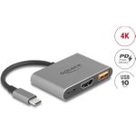 Delock USB Type-C Adapter zu HDMI 4K 30 Hz mit Typ-A und PD 2.0 90 (61071)