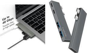 LogiLink UA0399 USB 3.2 Gen2x2 Hub 4-port, PD, für MacBook und iPad, silber (UA0399)