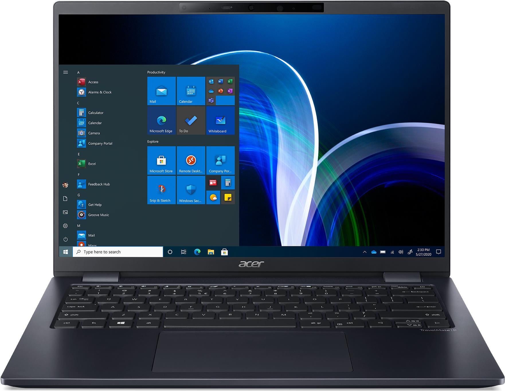 Acer TravelMate P6 TMP614P-52 - 180°-Scharnierdesign - Core i5 1135G7 - Win 11 Pro - Iris Xe Graphics - 16 GB RAM - 512 GB SSD NVMe - 35.6 cm (14) IPS Acer PrivacyPanel 1920 x 1200 - Wi-Fi 6 - Galaxy Black - kbd: Deutsch