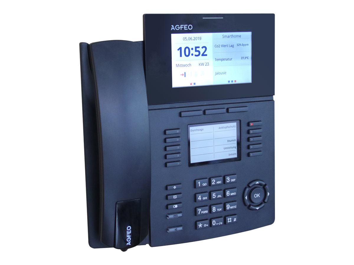 AGFEO ST 56 IP SENSORfon VoIP-Systemtelefon Schwarz