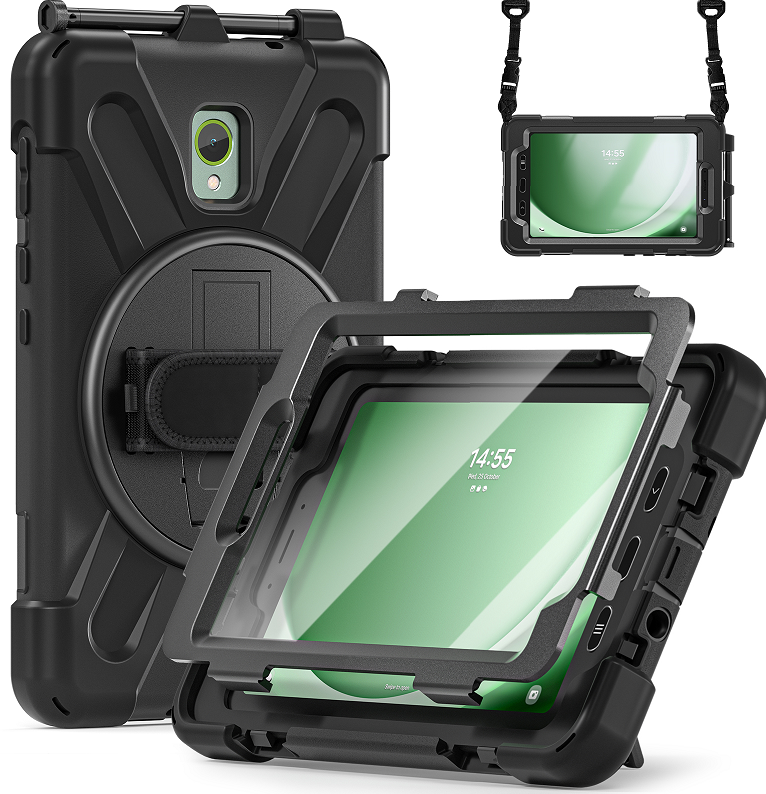 passend für Samsung Galaxy Tab Active 5 5G Rugged Cover mit Schultergurt (MG-RCSGTABS9SW)