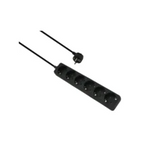 Helos Steckdosenleiste CLASSIC, 6-fach, schwarz, 1,5m, ohne Schalter Robustes klassisches Design , 1,5m Zuleitung , Leiterquerschnitt: 1,5 mm² , Kabeltyp: H05VV-F 3G1.5mm , ohne Schalter , 6 Schutzkontaktsteckdosen 45° gedreht , mit Berührungsschutz , belastbar bis zu 16 A/230V (4000 Watt) , VDE, CE und GS-Zertifiziert , Farbe: schwarz (262806)