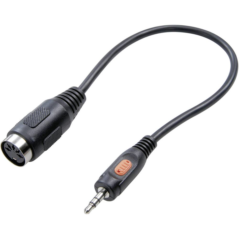 SpeaKa Professional Audio-Adapter SP-7869840 3,5 mm Klinke auf DIN 5-Pol 0,2 m Schwarz