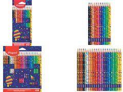 Maped Dreikant-Buntstifte PIXEL PARTY, 12er Kartonetui weiche, bruchfeste Mine, Schaft in Strichfarbe mit Pixel - 1 Stück (862204)