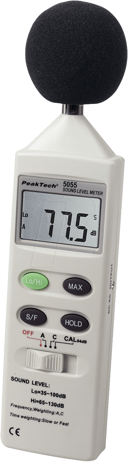 PeakTech Schallpegelmessgerät 35...130 dB 0.1 dB 31.5 Hz...8 kHz (PeakTech 5055)