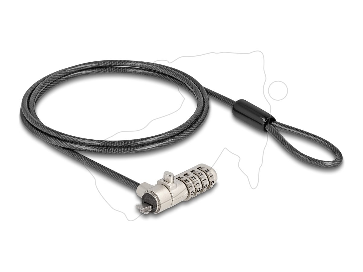 Navilock Sicherheitskabelschloss Kombinationsschloss 1.5 m Silver/Black