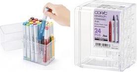 COPIC Acryl-Display für 24 Classic Marker, unbestückt aus glasklarem Acryl, geeignet für 24 COPIC Marker - 1 Stück (20075D24)