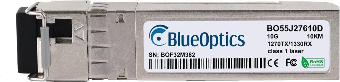 Kompatibler H3C SFP-XG-LX-SM1270-BIDI-S BlueOptics BO55J27610D SFP+ Bidi Transceiver, LC-Simplex, 10GBASE-BX-U, Singlemode Fiber, TX1270nm/RX1330nm, 10KM, DDM, 0°C/+70°C (SFP-XG-LX-SM1270-BIDI-S-BO)